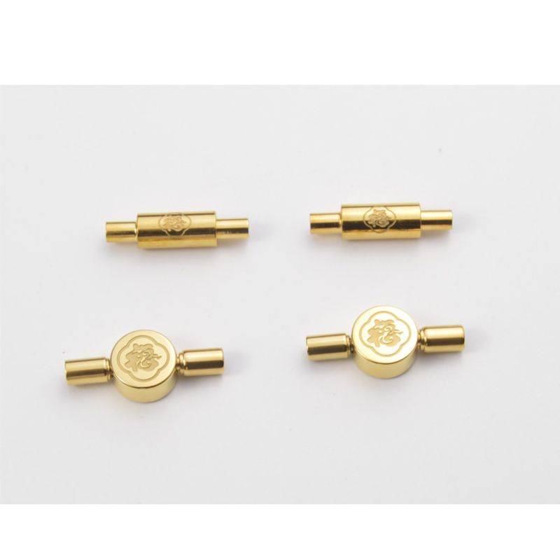 

Браслет из кожи со шнурком и застежкой-пряжкой из нержавеющей стали с вакуумным напылением Straight tube lucky buckle 3mm hole