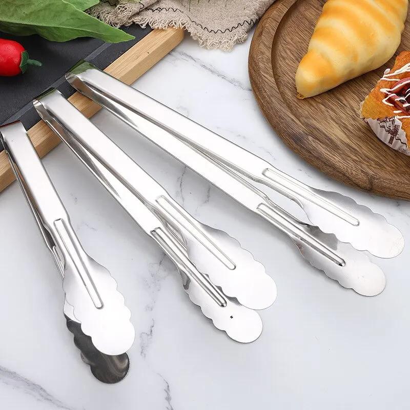 1Pc Silvery White Barbecue Clips Stainless Steel for Grilled Meat and Steamed Buns Bread Cakes
