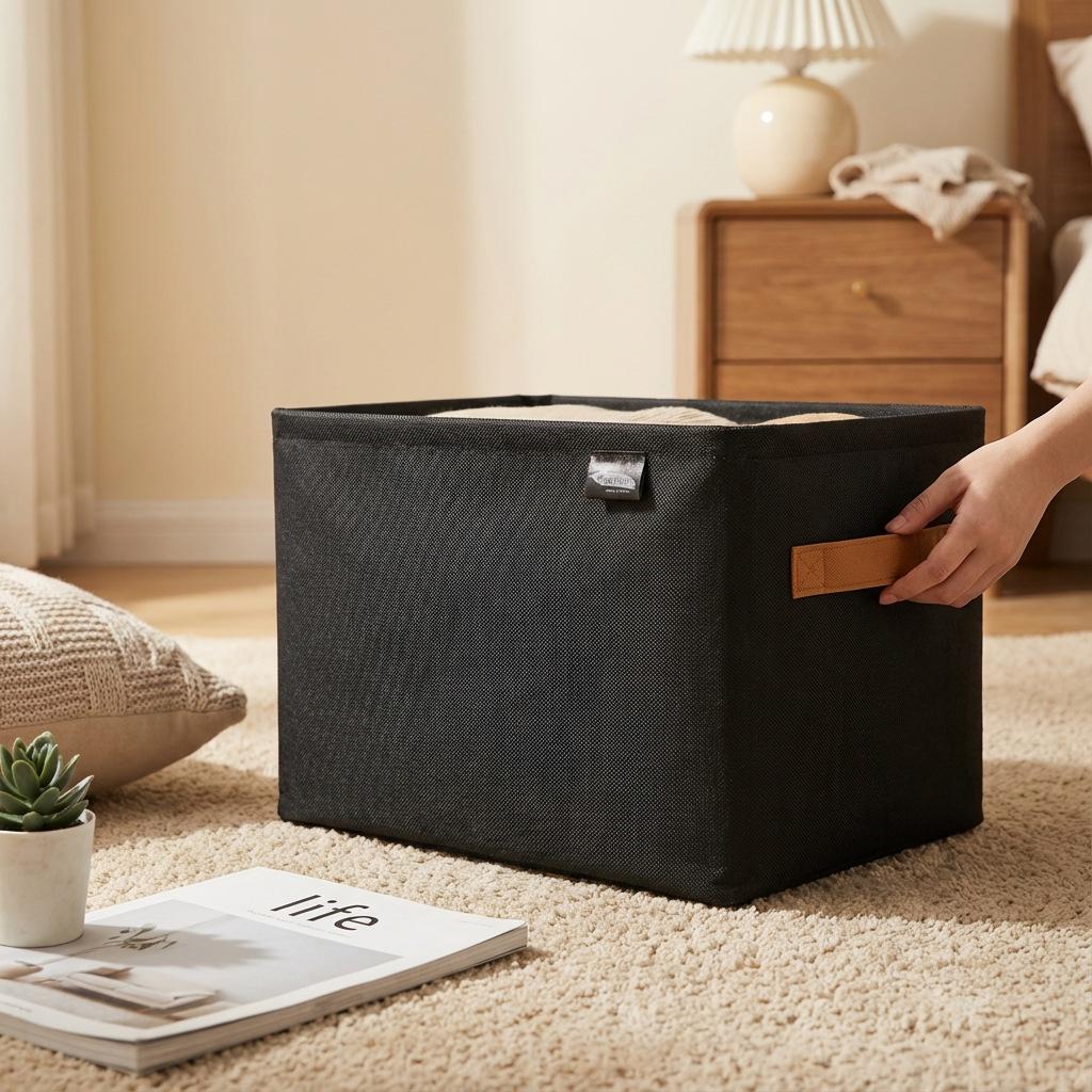 Thickened Fabric Clothing & Sundries Storage Basket for Dorms
