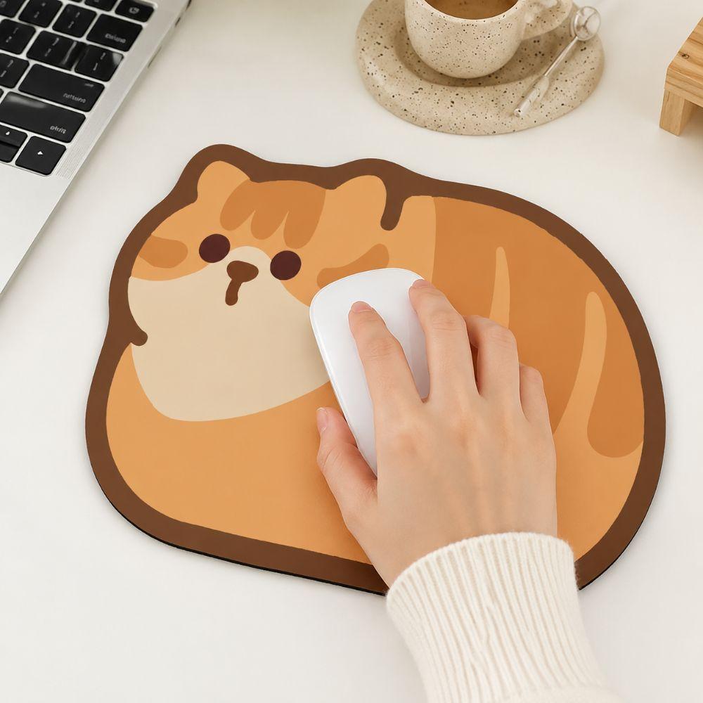 Thickened Wrist Rest Mousepad Cute Cat Computer Desk Mat Comfortable Cat Mouse Pad  Dormitory Use