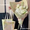 Xin Sheng Influencer Original Oil Painting Window Bag for Fresh Flower Arrangements and DIY Floral Art.