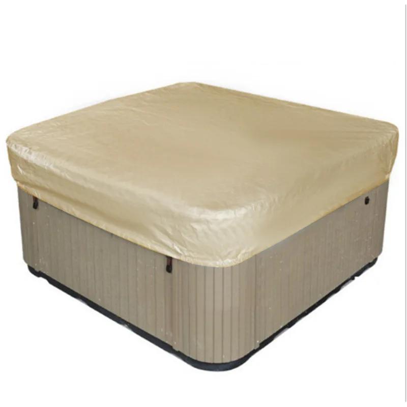 Housse de protection carrée pour jacuzzi, étanche, anti-UV, pour extérieur, spa chaud, source chaude, protection contre la chute des feuilles, la neige, la pluie, la poussière