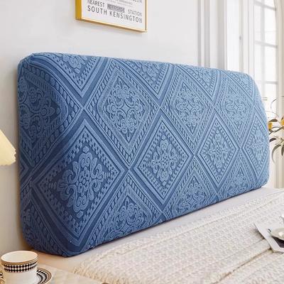 Jacquard Bed Headboard Cover Solid Color Elastic Bed Head Slipcover Bedroom Dust Cover All-inclusive Bed Backrest Cover