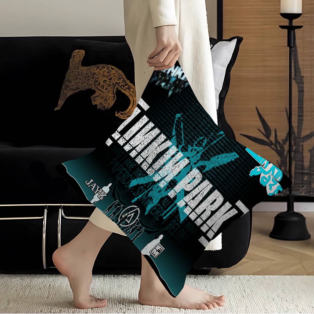 Rock Band L-Linkin Cool P-Park 45*45Cm Κάλυμμα Μαξιλαριού Κάλυμμα Μαξιλαριού Διακοσμητικό Μαξιλαροθήκη Οικιακή Μαξιλαροθήκη Για Μαξιλάρι Καναπέ