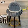 Bar Stool Chair Cover Cotton Dust-proof Anti-Skid Elastic Modern Beauty Salon Bar Lift Chair Restaurant Hotel Dining Chair Cover