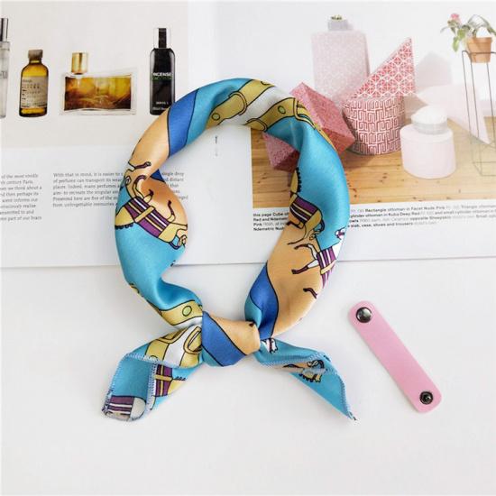 Cotton And Linen Small Square Scarf Silk Scarf Women'S Spring And Autumn New Style Artistic And Versatile Fashionable Temperament Headband Scarf