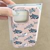 Shark Pattern Shockproof Phone Case For iPhone 16 16E 15 Pro Max 14 Pro 13 12 11 Matte TPU Soft Anti-Fall Bumper Cover