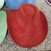 New Blue Suede Hat 7.5Cm Western Cowboy Women'S Fedora Hat Men'S Church Jazz Hat Fashion Travel Party Hat Denim Hat