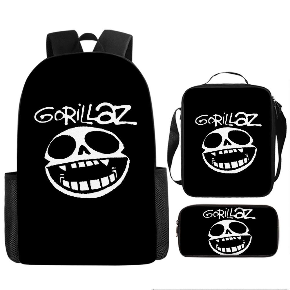 UK Virtual Band Gorillaz Kids' Cartoon Backpack - Dual Use Shoulder/Crossbody Bag