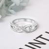 Personalized  Sterling Tone Eternity Rings Women Engraving Infinity Rings Nuptial Bridal Promise Rings For Her (Ri103717 )Trendy Rings
