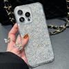 Large Glitter Flakes Phone Case for iPhone 11/14/15/17 Pro Max - Cute & Simple Design