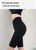 Shark Women's High Waist Gray Yoga Shorts - Spring/Summer Hip-Lifting Base Layer for Fitness
