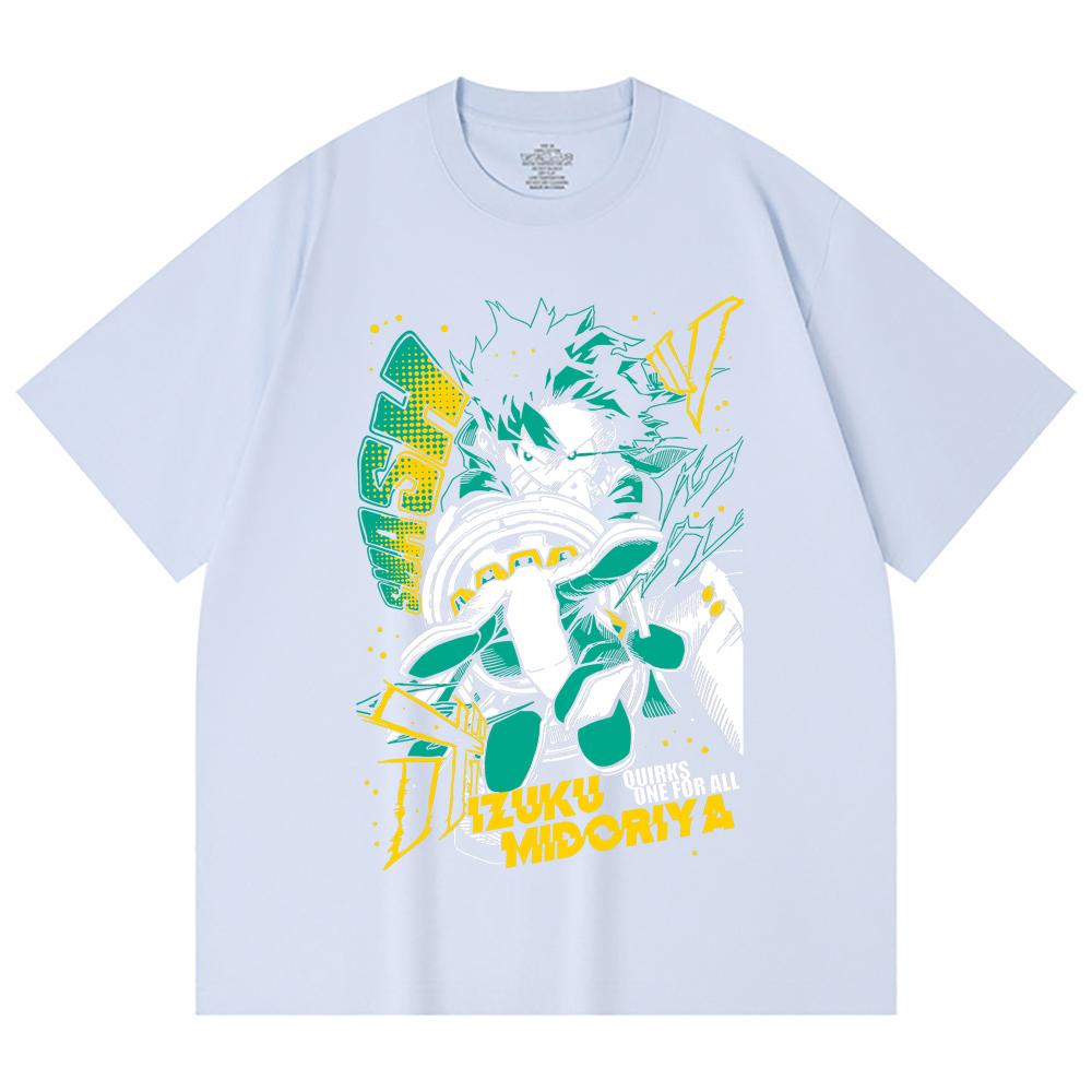 230 Gsm 100% Cotton My Hero Academia V2 Deku Print Unisex Heavy Cotton T Shirt
