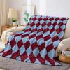Harlequin Check Flannel Blanket Warm Soft Halloween Christmas Couch Warm Cozy Decorative Decor Gift for All Season