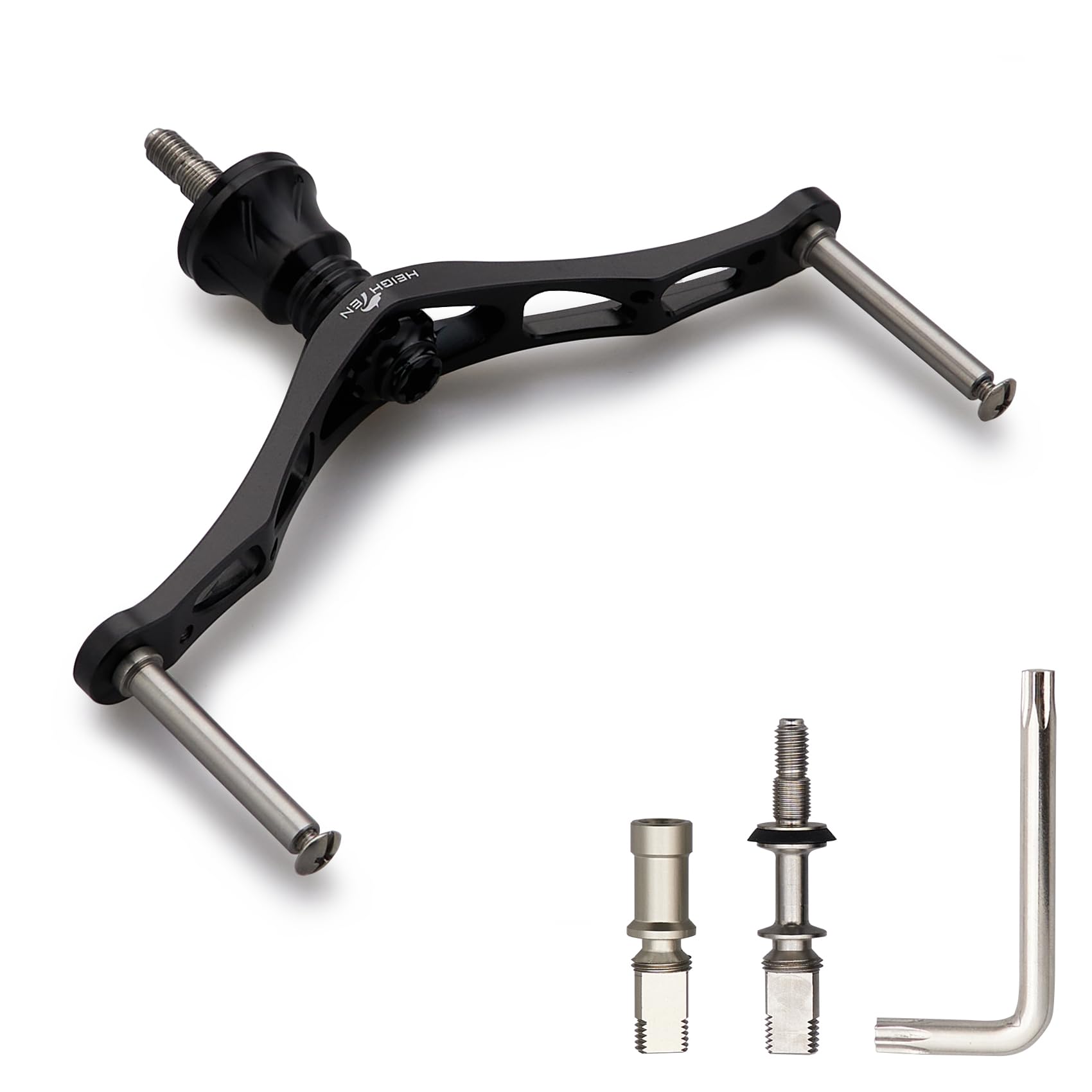 

HEIGHTEN Reel Handle for Shimano and Daiwa Universal Spinning Reels 80/92/95/98/110mm (No Knob) (95mm - Black) (207)