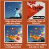 A44Z-Thanksgiving Glass Stickers Decoration Thanksgiving Decoration Stickers Double-Sided Printing