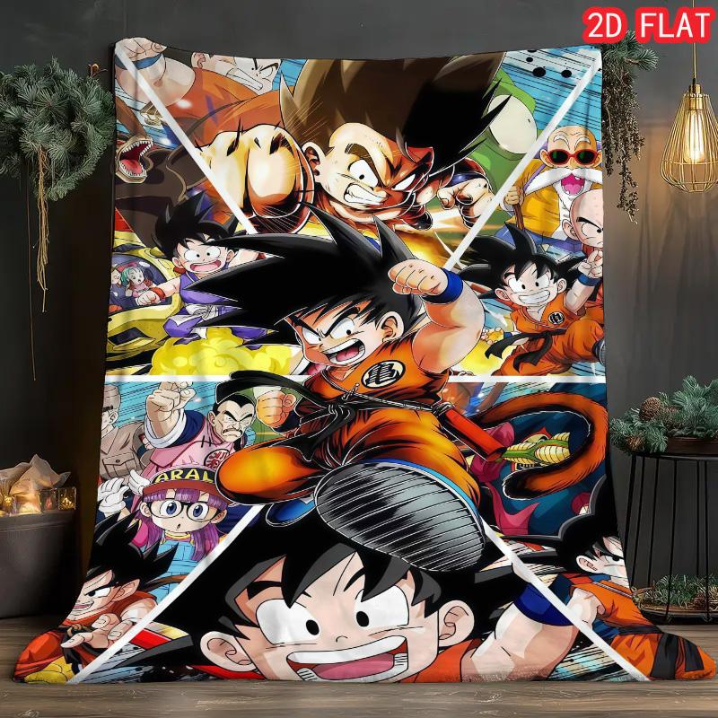 Dragon Ball Durable Anti-pilling Blanket Thick Warm Flannel Blanket for Long Term Home Daily Use THW