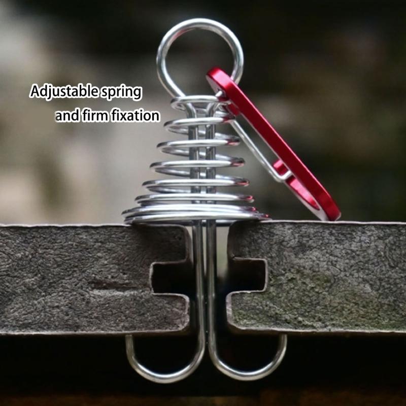 Octopuses Wind Rope Fixing Buckle Deck Anchors Peg Tent Nails Wind Rope Anchors with Spring Fixing Buckle Enduring