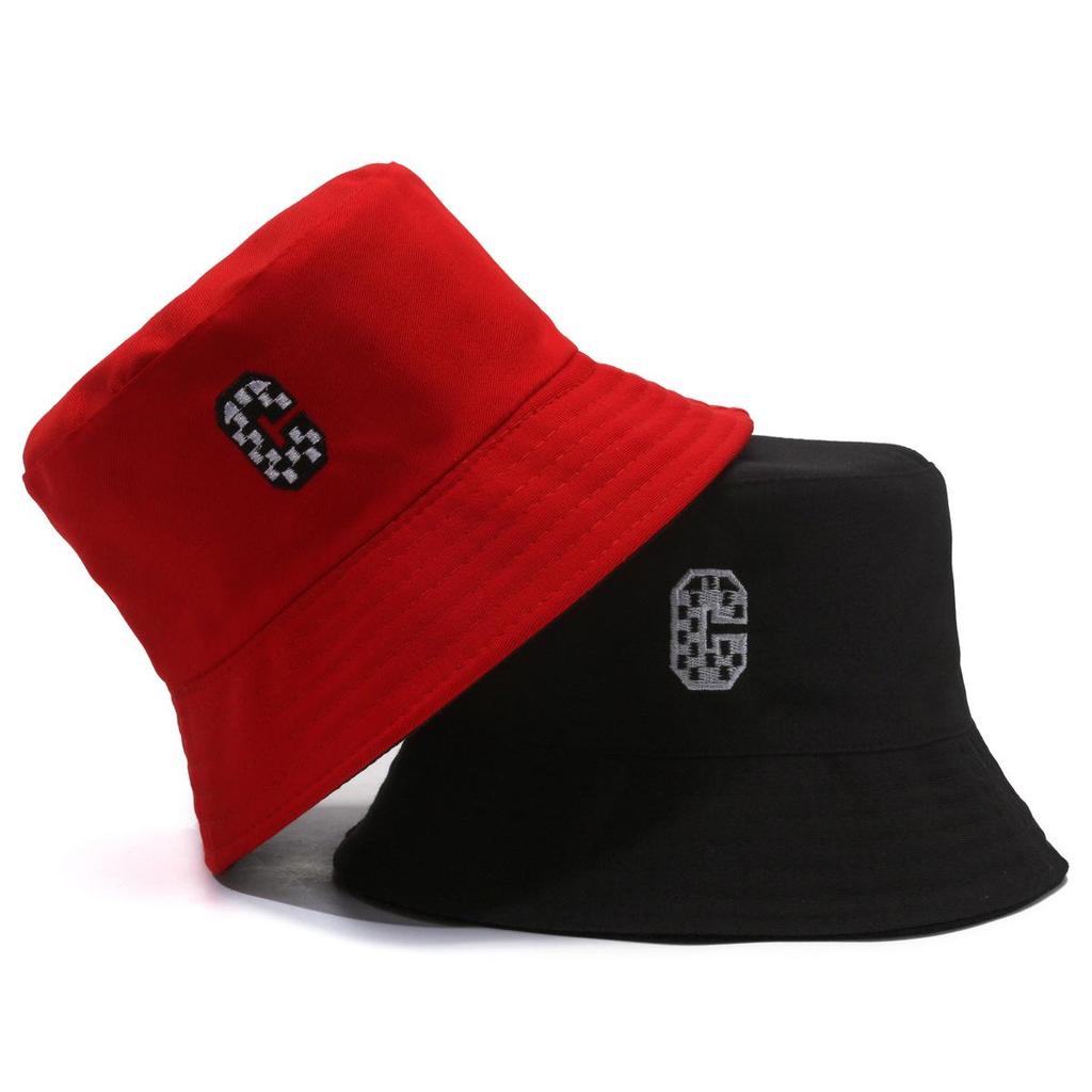 Women's Double-Sided Smiley Face Bucket Hat - Sun Protection, Korean Style, Embroidered, Large Brim