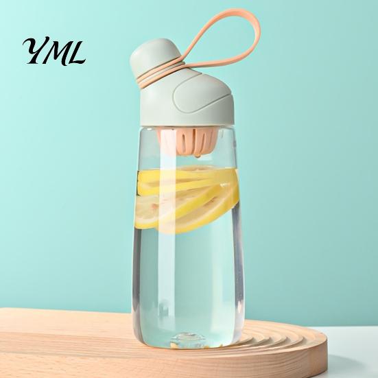 Leak Proof Gym Water Bottle Tritan Plastic Bottle, with Lid, 600ml Capacity, Fast Travel Drinking Spout Sports for Fitness Running And Daily Hydration