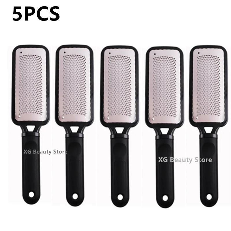 Professional 1/2/5PCS Black Double-Side Foot File Heel Grater For The Feet Pedicure Rasp Remover Metal Scrub Manicure Nail Tools