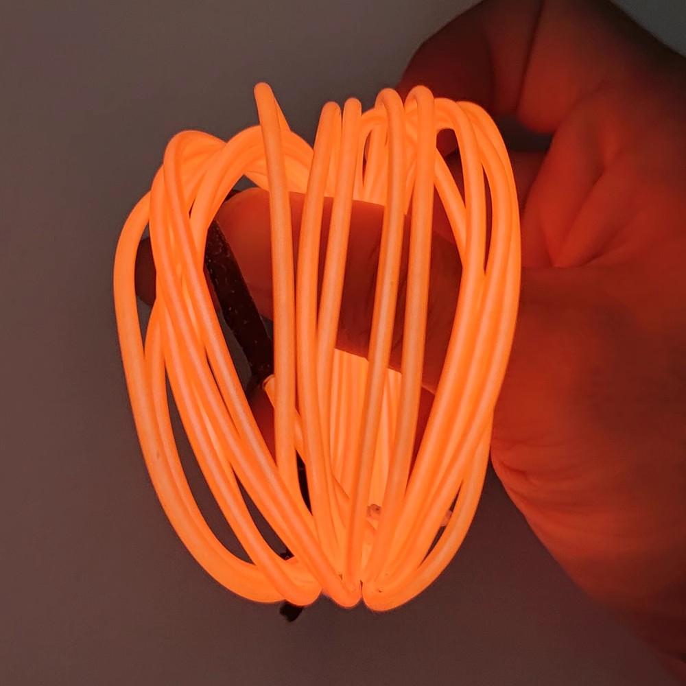 3m/roll Flexible EL Wire LED Neon Light Battery Powered Glowing Rope Cable For Car DIY Clothes Party Decor Backlight Strip Light