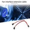 4 Pin Y Splitter Cable Pin CPU PC Case Fan Adapter 4 Pin PWM Female to 3/4 Cable for Office Caring Computer Supplies