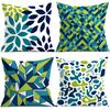 Green And Blue Abstract Geometric Cushions Pillowcase Polyester Cushion Cover Throw Pillow Pillowcover Home Car Sofa Decor