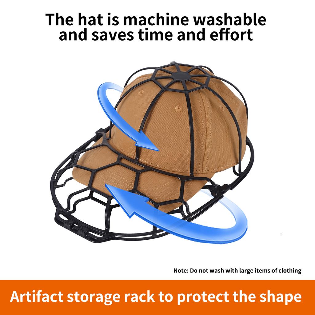 Hat Washer Cage For Washing Machine And Drying Durable Plastic Baseball Cap Cleaner Holder Protector For Daily Use And Travel