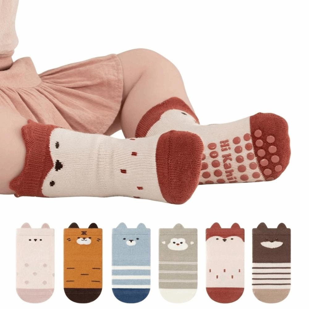 Warm Non-Slip Dots Socks Cute Cartoon Thick Newborn Socks Midtube Cotton Sports Sock Boys Girls