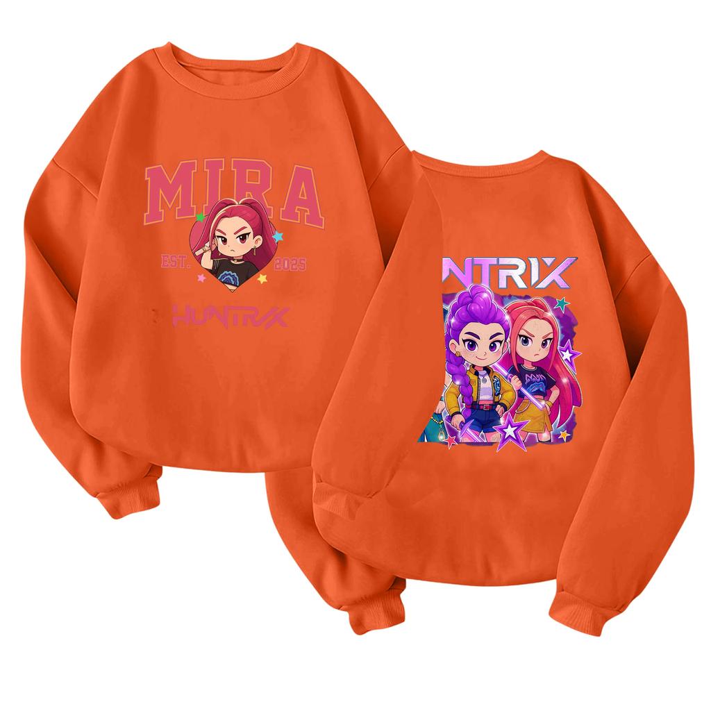 Children's Fashionable Lightweight Long-sleeved Round Neck Pullover With Pockets Printed Pullover