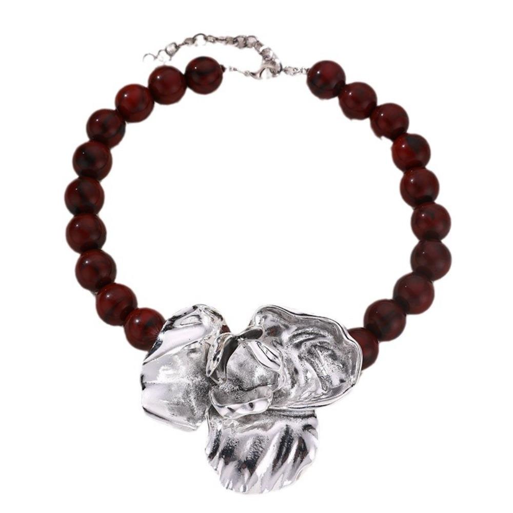 Vintage Flower Beaded Pendant Baroque Fashion Jewelry Sets Tassels Necklaces Earrings  Women