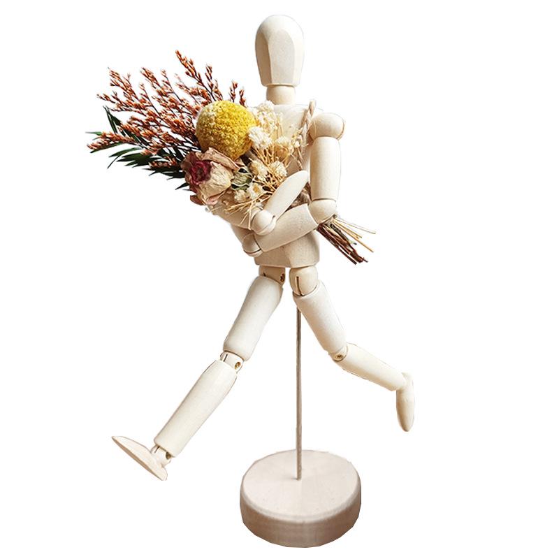 Jointed Wooden Puppet Doll: Handcrafted Human Body Ornament & Decompression Gadget.