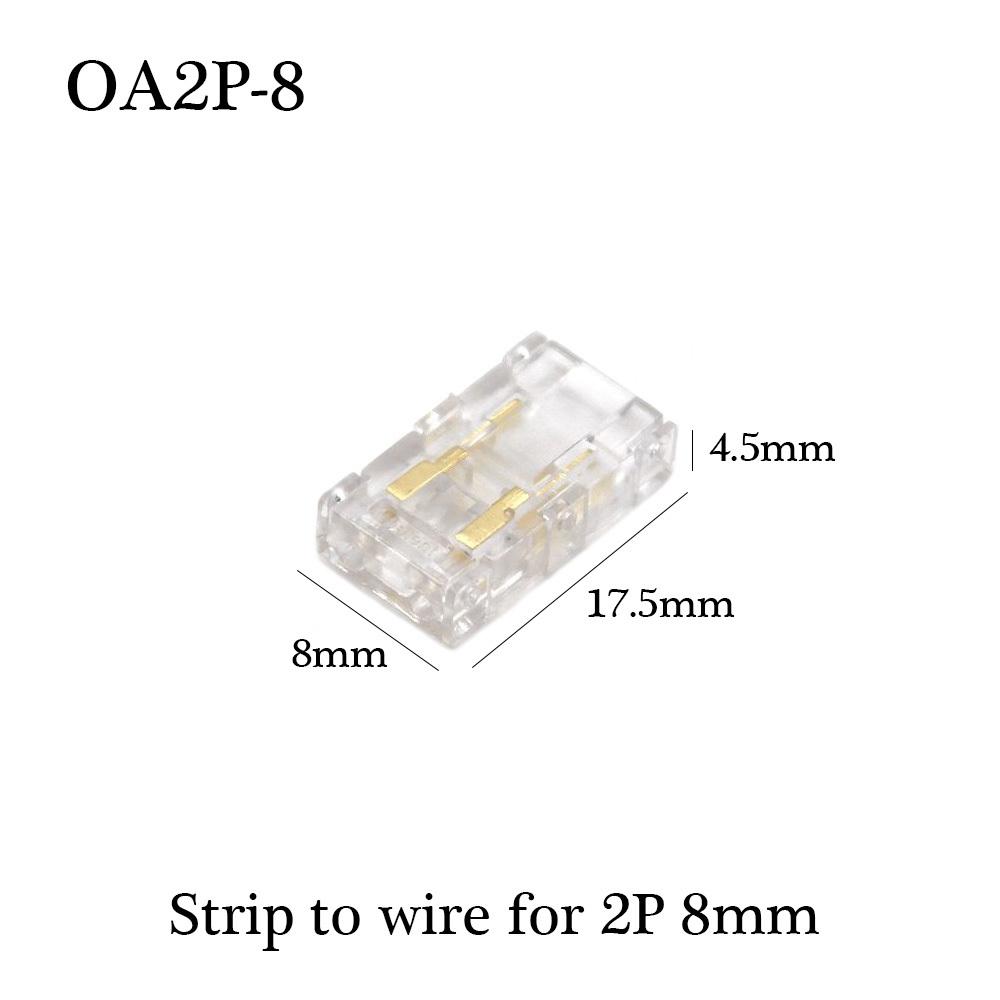 Conector Fir LED COB 5 8 10mm Conexiune Fără Lipire Mini Cataramă FCOB RGB CCT Benzi LED 2 3 4 Pini Conector Fără Zonă Întunecată