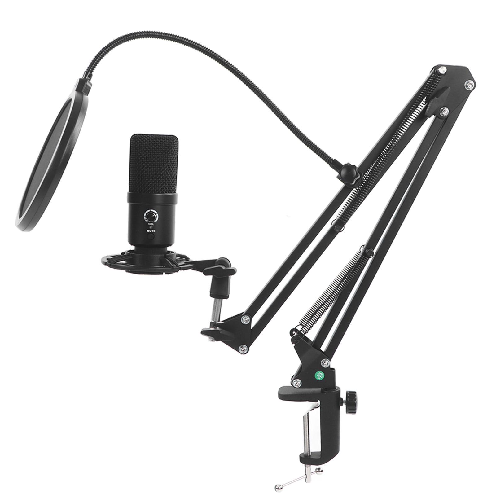 

Микрофон для живого пения, емкостный микрофон, игровой микрофон для записи, RGB, USB, шумоподавление