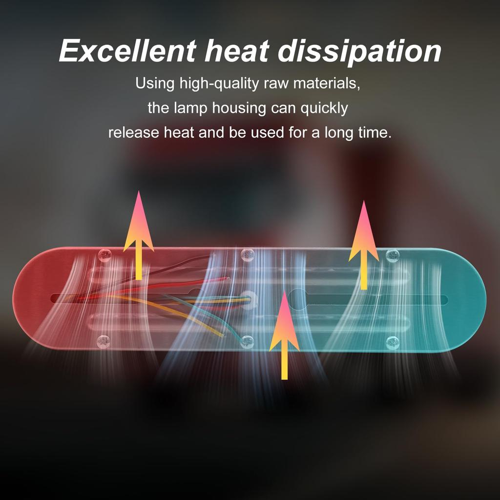 Ygmylandbb LED Truck Tail Light 24V Sequential Flowing Turn Signal 74 LED LED Tail Light Rear Combination Lamp for Boats LED Tail Light Universal Set