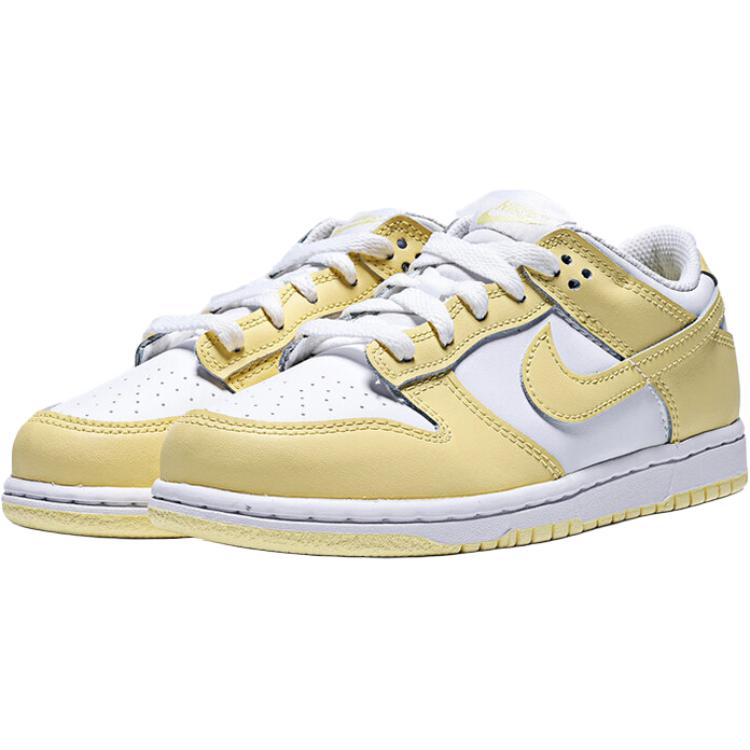 Nike Dunk Fashionable Comfortable Durable Low-Top Kids Skate Shoes Kids Sneaker Yellow FB9108-126
