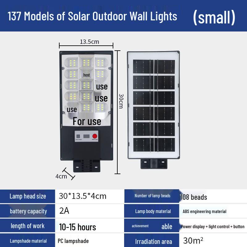 Waterproof Solar Wall Lamp with Remote Control for Outdoor or Courtyard Lighting