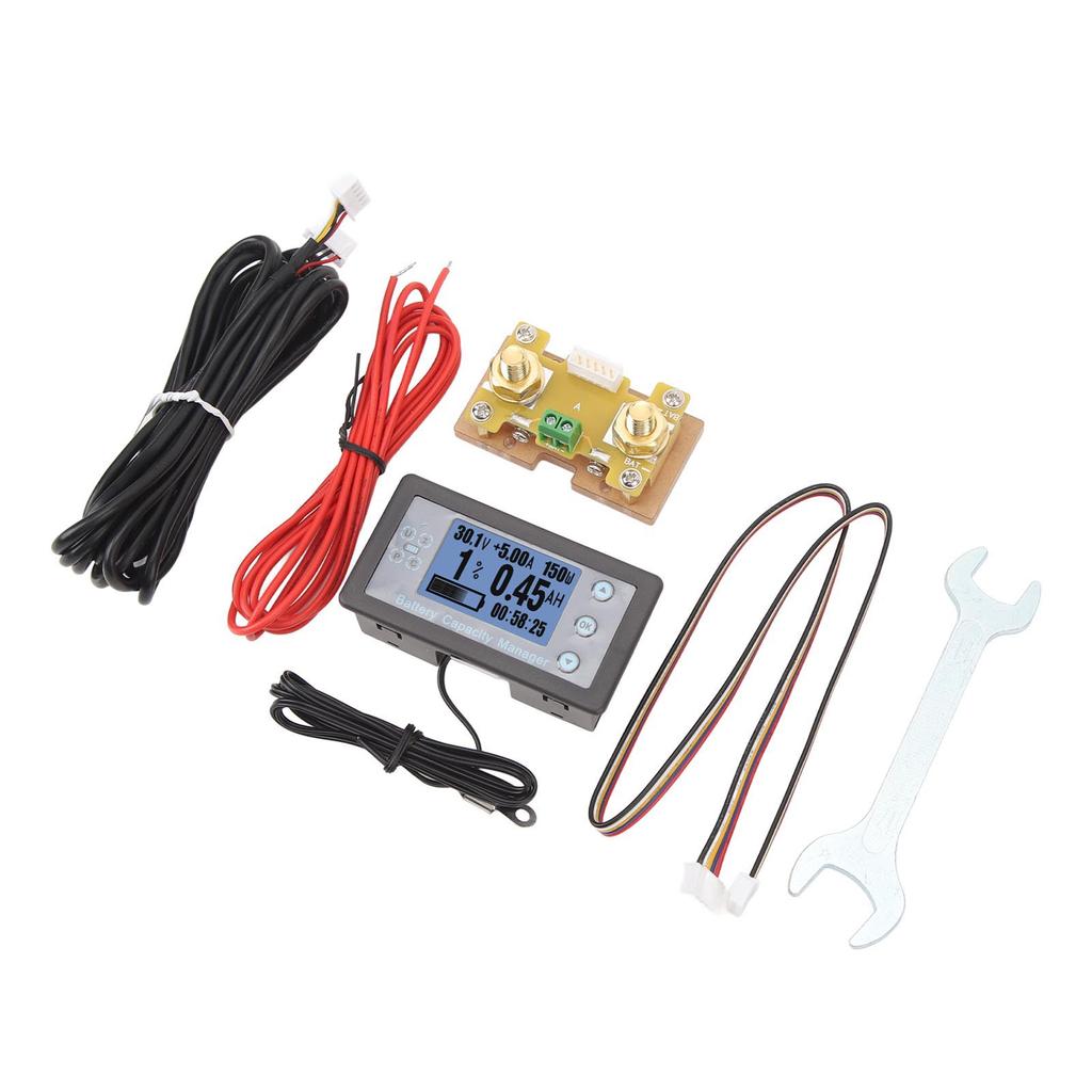 Bluetooth Batterieüberwachung VA9210 Spannung Strom Kapazität Messgerät Coulometer für Auto Wohnmobil 3 Meter geschirmtes Kabel 120V 100A