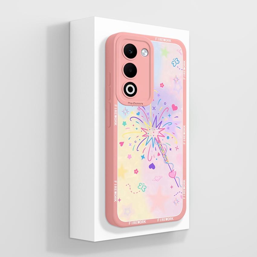 For Oppo A5 A5x A3x Realme C71 C75 Luxury Shockproof Phone Covers Cute Cartoon Cat Pattern Liquid Silicone Anti Slip Protective Shell For Oppo Housing