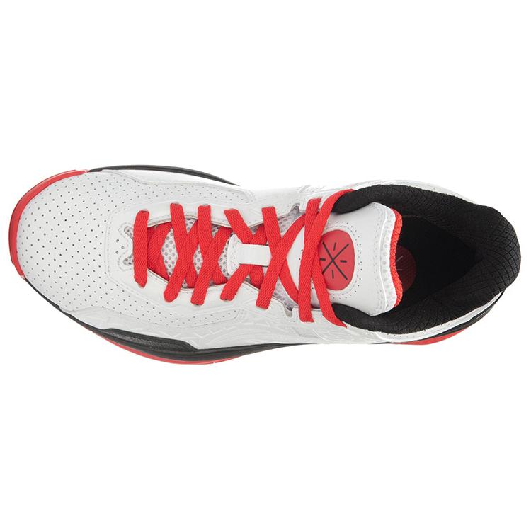 Li Ning All City 4 Basketball Shoes Unisex Mid top White/Black/Red ABAL005-8