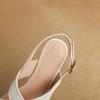 Fashion Women's New Summer Genuine Leather, Fish Skin, Exposed Toe, Thick Bottom, Waterproof Platform, High-heeled Fashion Sandals