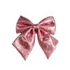 Large Sparkling Glitter Christmas Bow Solid Color DIY Christmas Tree Bowknot Ornaments Christmas Tree Topper Rustic