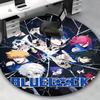1pc Blue Lock Anime Design Round Carpet - Office Chair Mat, Non-Slip Rug for Home Decor, Living Room, Bedroom, Game Room