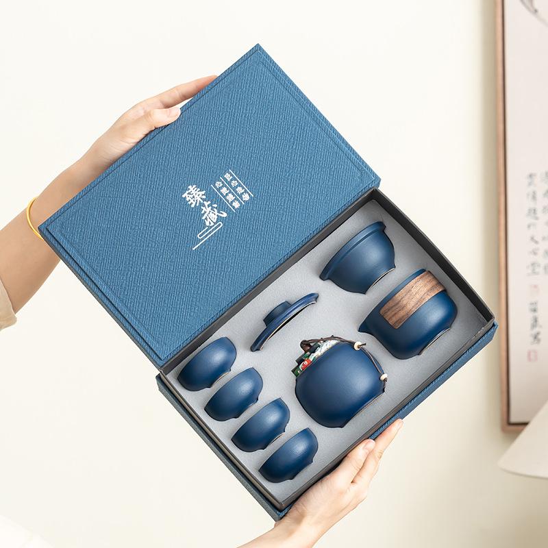 Travel Tea Set Portable Outdoor Camping Tea Set Storage Bag High-end Tea Set Business