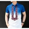 Summer Multi-color Print Polo Shirt Men's Outdoor Street Short Sleeve Tees Top Fashion Home Casual T-shirt Men's and Women's Polo Shirt