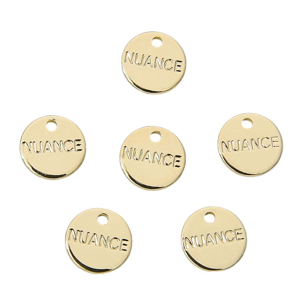 Kupfergravierter kreisförmiger Anhänger für DIY-Schmuckherstellung, Bastelzubehör