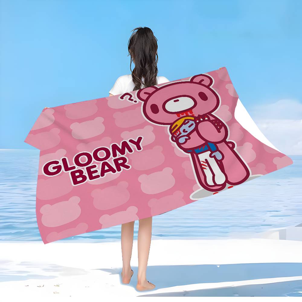 Trendy Image IP G-gloomy Bear Anime Beach Swimming Towel Soft Absorbent Washcloth Children's Gifts For Kids Travel Camping Gym