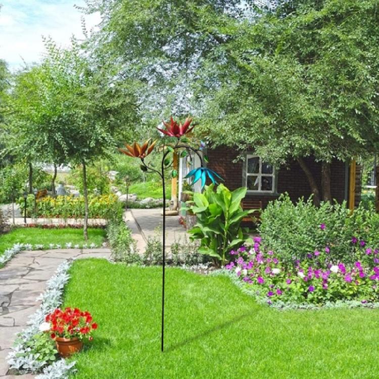 Metal Windmill Decoration for Garden Yard Patio Outdoor Vertical Sculpture Stake