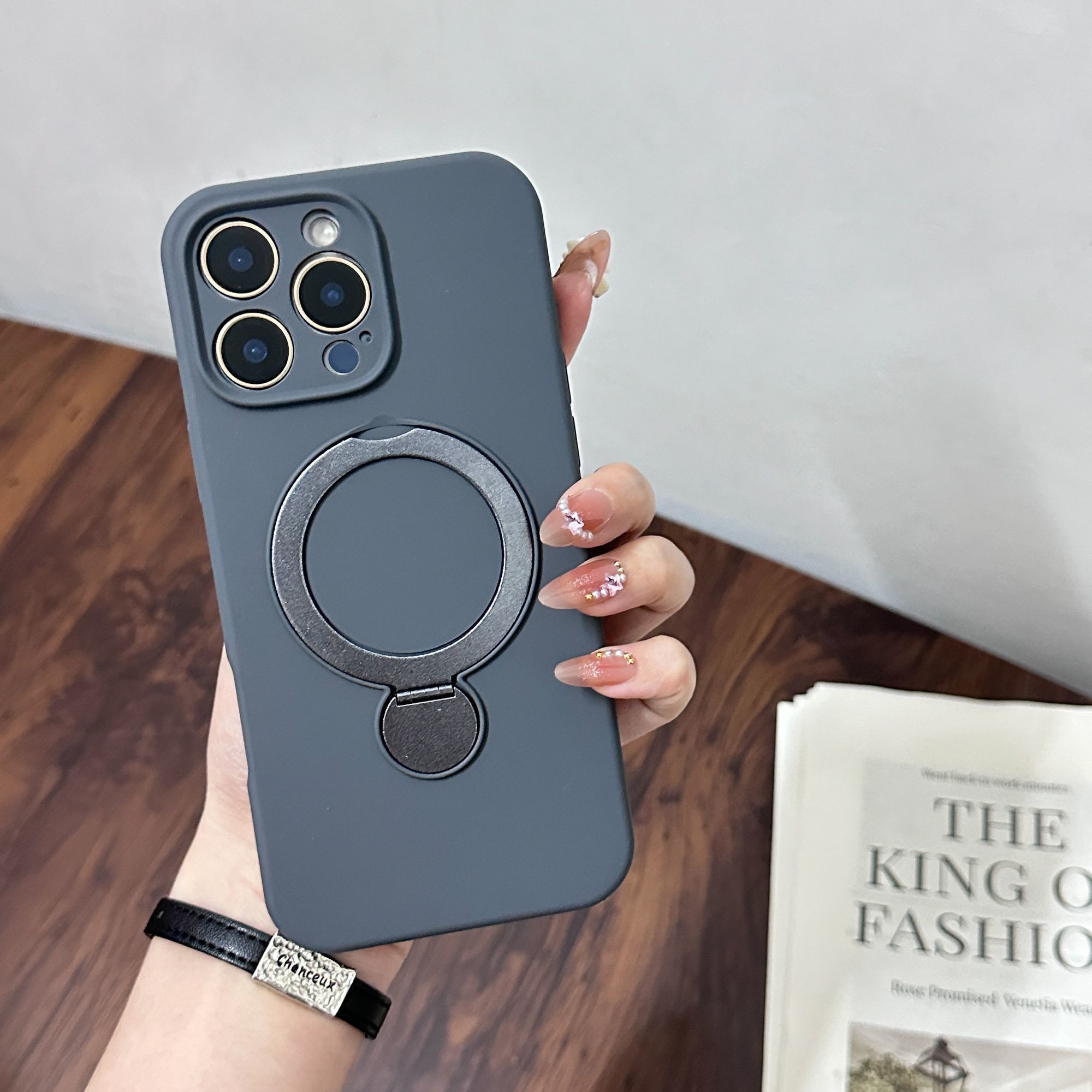 

Жидкий силиконовый чехол для телефона Apple iPhone 16 Promax - Вращающийся на 360° держатель для телефона, противоударный, полная защита на iPhone 16/15/14/13/Plus/Pro/Promax iPhone13promax